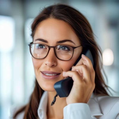 Business Person on the phone Business Person on the phone